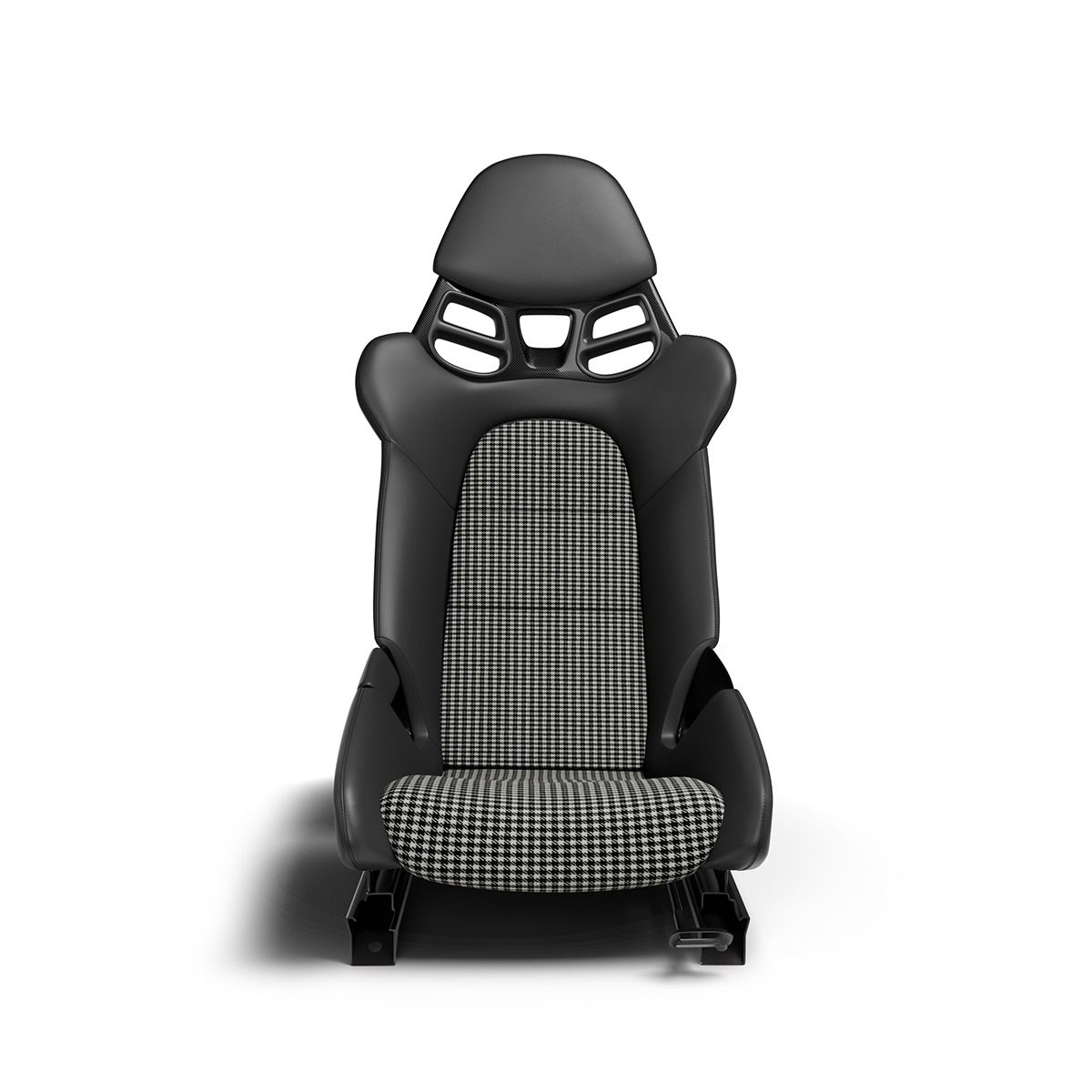 Porsche Pepita Houndstooth Seat Fabric - Black & White