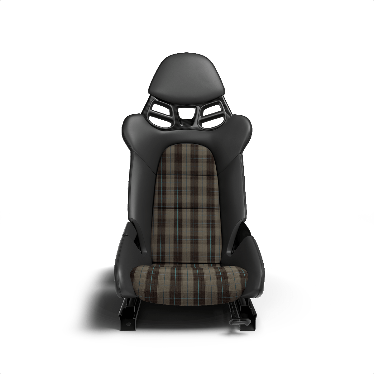 SPEC Series Plaid Fabric - Stone Grey / Aqua