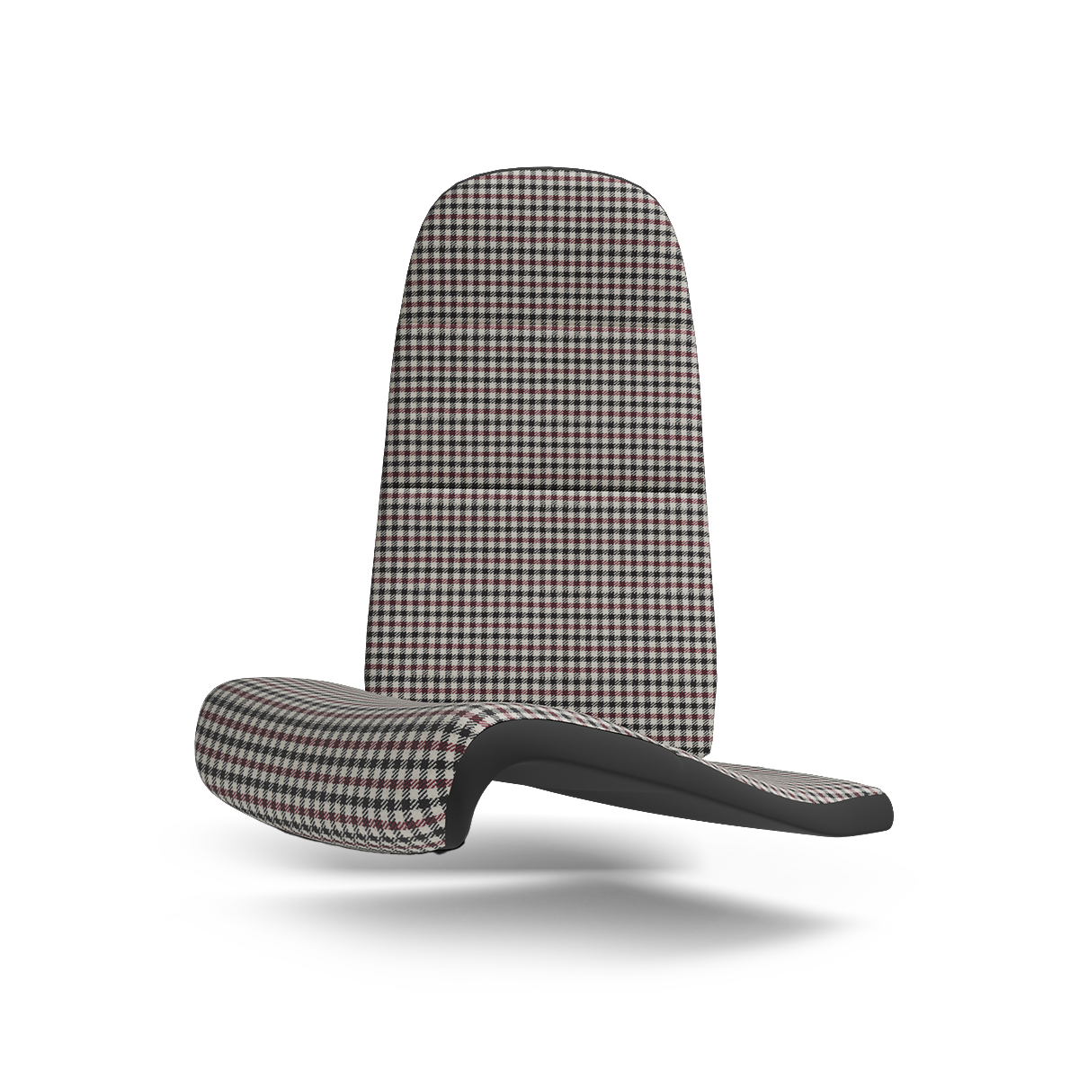 Porsche Pepita Houndstooth Seat Fabric - Burgundy/Black/White
