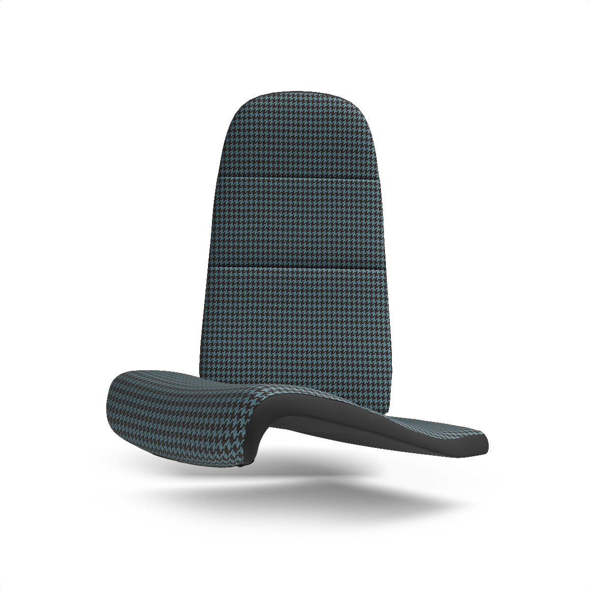 Houndstooth Seat Fabric - Velocity Blue / Black