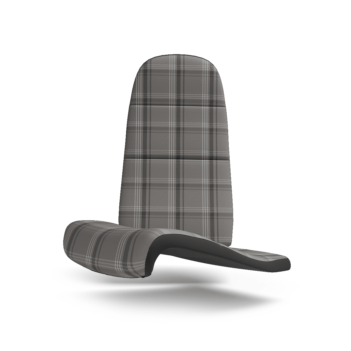 Golf MK7 Style Plaid Tartan Fabric - Grey/Navy