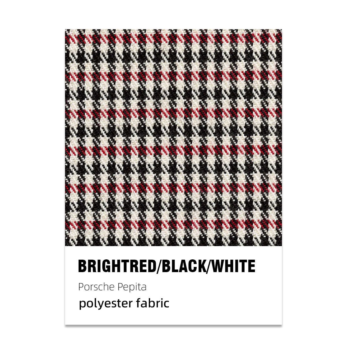 Porsche Pepita Houndstooth Seat Fabric - Grey/Black/White