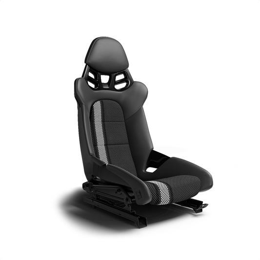 Carbon Fiber Bucket Seat Single Side Contrast Weave Plus Two