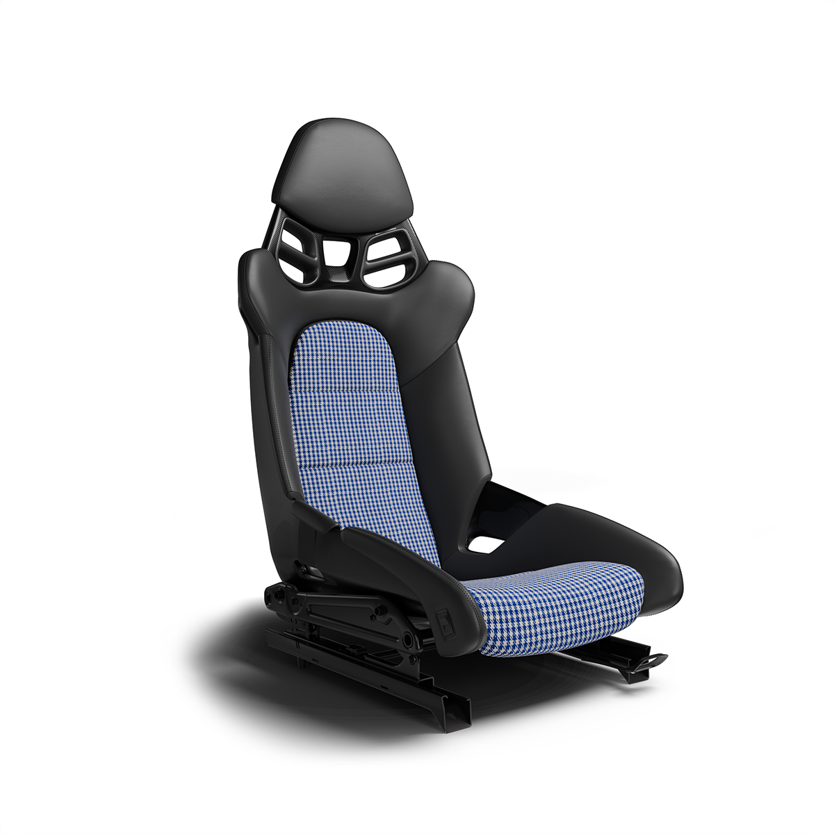 Carbon Fiber Bucket Seat Houndstooth (Pepita)